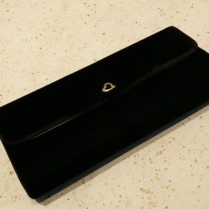 Victoria's Secret Black Velvet Clutch